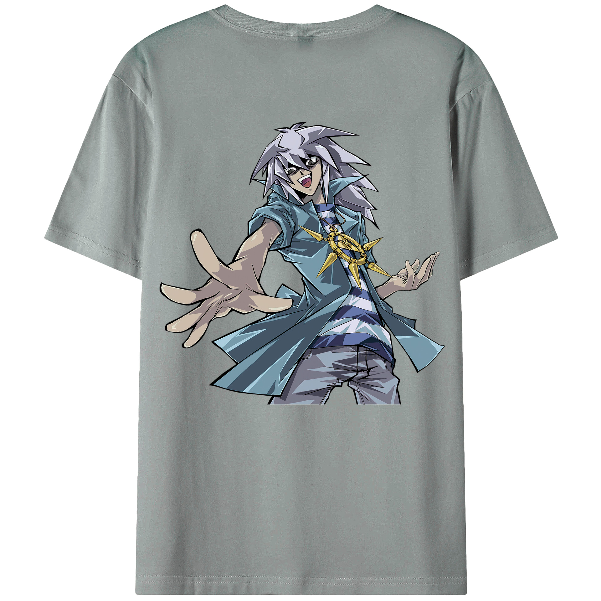 （画像用） 遊☆戯☆王 Yu-Gi-Oh! 綿100％ メンズ半袖Tシャツ（バックプリント） 通気性